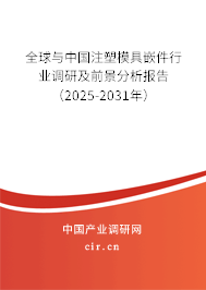 全球與中國注塑模具嵌件行業(yè)調(diào)研及前景分析報告(2025-2031年) 全球與中國注塑模具嵌件行業(yè)調(diào)研及前景分析報告(2025-2031年)
