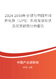 2024-2030年全球與中國不間斷電源（UPS）系統(tǒng)發(fā)展現(xiàn)狀及前景趨勢分析報告