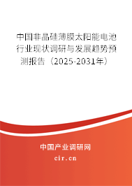 中國非晶硅薄膜太陽能電池行業(yè)現(xiàn)狀調(diào)研與發(fā)展趨勢預(yù)測報告(2025-2031年) 中國非晶硅薄膜太陽能電池行業(yè)現(xiàn)狀調(diào)研與發(fā)展趨勢預(yù)測報告(2025-2031年)