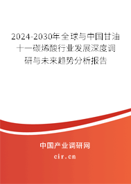 2024-2030年全球與中國甘油十一碳烯酸行業(yè)發(fā)展深度調(diào)研與未來趨勢(shì)分析報(bào)告