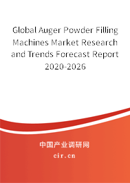 Global Auger Powder Filling Machines Market Research and Trends Forecast Report 2020-2026