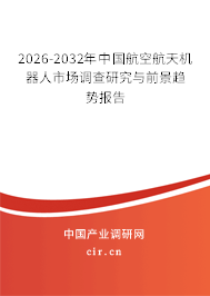 2025-2031年中國(guó)航空航天機(jī)器人市場(chǎng)調(diào)查研究與前景趨勢(shì)報(bào)告