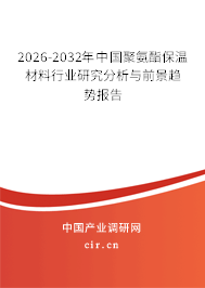 2026-2032年中國(guó)聚氨酯保溫材料行業(yè)研究分析與前景趨勢(shì)報(bào)告