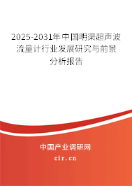 2025-2031年中國明渠超聲波流量計(jì)行業(yè)發(fā)展研究與前景分析報(bào)告 2025-2031年中國明渠超聲波流量計(jì)行業(yè)發(fā)展研究與前景分析報(bào)告