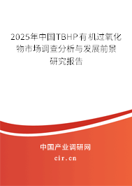 2025年中國(guó)TBHP有機(jī)過氧化物市場(chǎng)調(diào)查分析與發(fā)展前景研究報(bào)告 2025年中國(guó)TBHP有機(jī)過氧化物市場(chǎng)調(diào)查分析與發(fā)展前景研究報(bào)告