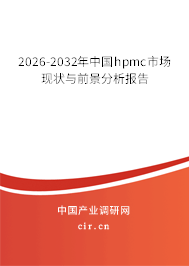 2026-2032年中國hpmc市場現(xiàn)狀與前景分析報告
