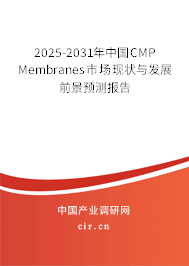 2025-2031年中國CMP Membranes市場現(xiàn)狀與發(fā)展前景預(yù)測報告