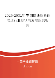 2025-2031年中國快速熔斷保險絲行業(yè)現(xiàn)狀與發(fā)展趨勢報告