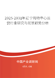 2025-2031年遼寧購(gòu)物中心運(yùn)營(yíng)行業(yè)研究與前景趨勢(shì)分析
