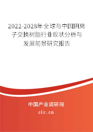 2022-2028年全球與中國陰離子交換樹脂行業(yè)現(xiàn)狀分析與發(fā)展前景研究報(bào)告