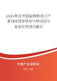 2026年版中國戰(zhàn)略性新興產(chǎn)業(yè)科技成果轉(zhuǎn)化市場調(diào)研與發(fā)展前景預(yù)測報告