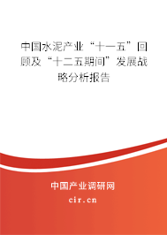 中國水泥產(chǎn)業(yè)“十一五”回顧及“十二五期間”發(fā)展戰(zhàn)略分析報告