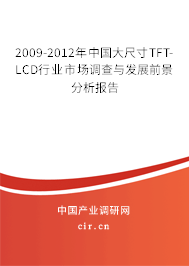 2009-2012年中國大尺寸TFT-LCD行業(yè)市場調(diào)查與發(fā)展前景分析報(bào)告