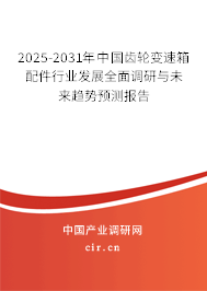 2025-2031年中國齒輪變速箱配件行業(yè)發(fā)展全面調(diào)研與未來趨勢預(yù)測報告