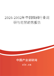 2024-2030年中國蝶閥行業(yè)調(diào)研與前景趨勢報告