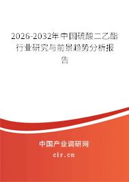 2026-2032年中國硫酸二乙酯行業(yè)研究與前景趨勢分析報告 2026-2032年中國硫酸二乙酯行業(yè)研究與前景趨勢分析報告