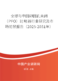 全球與中國卵圓孔未閉(PFO)封堵器行業(yè)研究及市場(chǎng)前景報(bào)告(2025-2031年) 全球與中國卵圓孔未閉(PFO)封堵器行業(yè)研究及市場(chǎng)前景報(bào)告(2025-2031年)