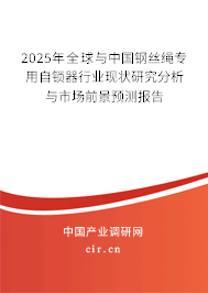 2025年全球與中國鋼絲繩專用自鎖器行業(yè)現(xiàn)狀研究分析與市場前景預(yù)測報告