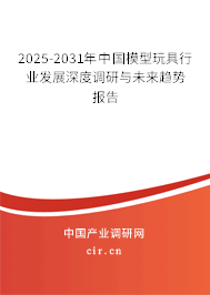 2025-2031年中國模型玩具行業(yè)發(fā)展深度調(diào)研與未來趨勢報告