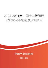 2025-2031年中國(guó)十二硫醇行業(yè)現(xiàn)狀及市場(chǎng)前景預(yù)測(cè)報(bào)告