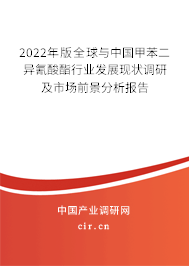 2022年版全球與中國(guó)甲苯二異氰酸酯行業(yè)發(fā)展現(xiàn)狀調(diào)研及市場(chǎng)前景分析報(bào)告