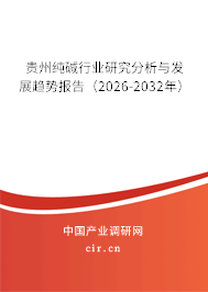 貴州純堿行業(yè)研究分析與發(fā)展趨勢報告(2026-2032年) 貴州純堿行業(yè)研究分析與發(fā)展趨勢報告(2026-2032年)