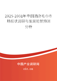 2025-2031年中國(guó)酒店毛巾市場(chǎng)現(xiàn)狀調(diào)研與發(fā)展前景預(yù)測(cè)分析