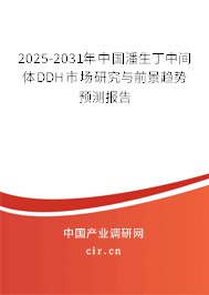 2025-2031年中國潘生丁中間體DDH市場研究與前景趨勢預測報告 2025-2031年中國潘生丁中間體DDH市場研究與前景趨勢預測報告