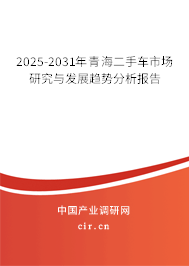 2025-2031年青海二手車市場研究與發(fā)展趨勢分析報告