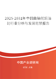 2025-2031年中國曲軸前后油封行業(yè)分析與發(fā)展前景報告