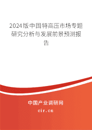 2024版中國特高壓市場專題研究分析與發(fā)展前景預(yù)測報告