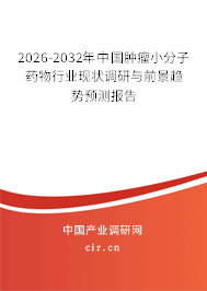 2026-2032年中國(guó)腫瘤小分子藥物行業(yè)現(xiàn)狀調(diào)研與前景趨勢(shì)預(yù)測(cè)報(bào)告