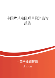 中國(guó)片式電阻項(xiàng)目投資咨詢報(bào)告 中國(guó)片式電阻項(xiàng)目投資咨詢報(bào)告