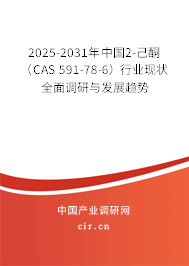 2025-2031年中國2-己酮（CAS 591-78-6）行業(yè)現(xiàn)狀全面調(diào)研與發(fā)展趨勢(shì)