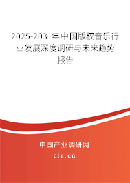 2025-2031年中國(guó)版權(quán)音樂(lè)行業(yè)發(fā)展深度調(diào)研與未來(lái)趨勢(shì)報(bào)告 2025-2031年中國(guó)版權(quán)音樂(lè)行業(yè)發(fā)展深度調(diào)研與未來(lái)趨勢(shì)報(bào)告