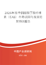 2026年版中國醋酸丁酸纖維素（CAB）市場調(diào)研與發(fā)展前景預(yù)測報告