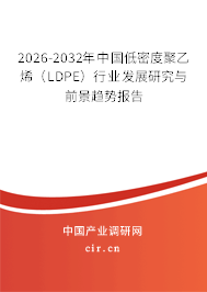 2026-2032年中國(guó)低密度聚乙烯（LDPE）行業(yè)發(fā)展研究與前景趨勢(shì)報(bào)告