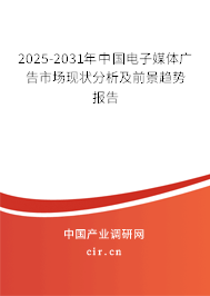 2025-2031年中國電子媒體廣告市場現狀分析及前景趨勢報告