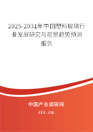 2025-2031年中國塑料玻璃行業(yè)發(fā)展研究與前景趨勢預(yù)測報告