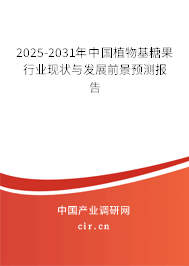 2025-2031年中國植物基糖果行業(yè)現(xiàn)狀與發(fā)展前景預(yù)測報告 2025-2031年中國植物基糖果行業(yè)現(xiàn)狀與發(fā)展前景預(yù)測報告