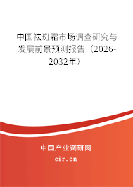 中國祛斑霜市場調(diào)查研究與發(fā)展前景預測報告（2026-2032年）