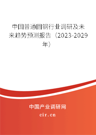 中國普通圓鋼行業(yè)調研及未來趨勢預測報告（2023-2029年）