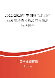 2011-2015年中國鋰電池組產(chǎn)業(yè)發(fā)展動態(tài)分析及前景預測分析報告 2011-2015年中國鋰電池組產(chǎn)業(yè)發(fā)展動態(tài)分析及前景預測分析報告