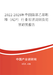 2022-2028年中國氨基乙基哌嗪（AEP）行業(yè)現(xiàn)狀調(diào)研及前景趨勢報告