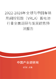 2022-2028年全球與中國車輛用閥控鉛酸（VRLA）蓄電池行業(yè)全面調(diào)研與發(fā)展趨勢預測報告