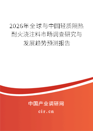 2026年全球與中國輕質隔熱耐火澆注料市場調查研究與發(fā)展趨勢預測報告