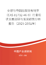 全球與中國鹽酸班布特羅（CAS 81732-46-9）行業(yè)現(xiàn)狀全面調(diào)研與發(fā)展趨勢分析報告（2025-2031年）