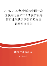 2025-2031年全球與中國一次性使用無菌PTCA球囊擴(kuò)張導(dǎo)管行業(yè)現(xiàn)狀調(diào)研分析及發(fā)展趨勢預(yù)測報(bào)告
