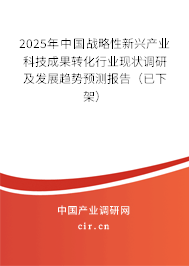 2025年中國(guó)戰(zhàn)略性新興產(chǎn)業(yè)科技成果轉(zhuǎn)化行業(yè)現(xiàn)狀調(diào)研及發(fā)展趨勢(shì)預(yù)測(cè)報(bào)告（已下架）