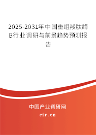 2025-2031年中國重組羧肽酶B行業(yè)調(diào)研與前景趨勢預測報告 2025-2031年中國重組羧肽酶B行業(yè)調(diào)研與前景趨勢預測報告